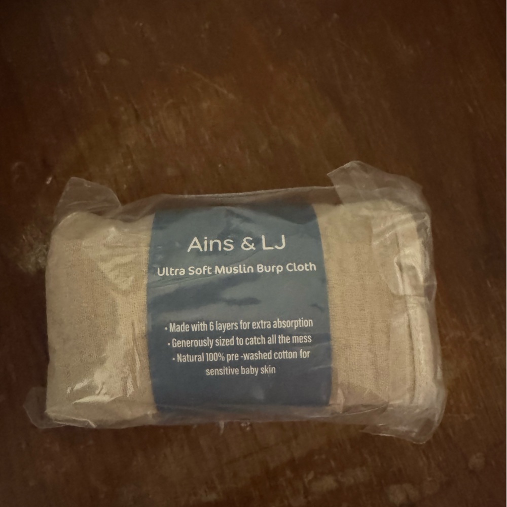 Cream Muslin Burp Cloth